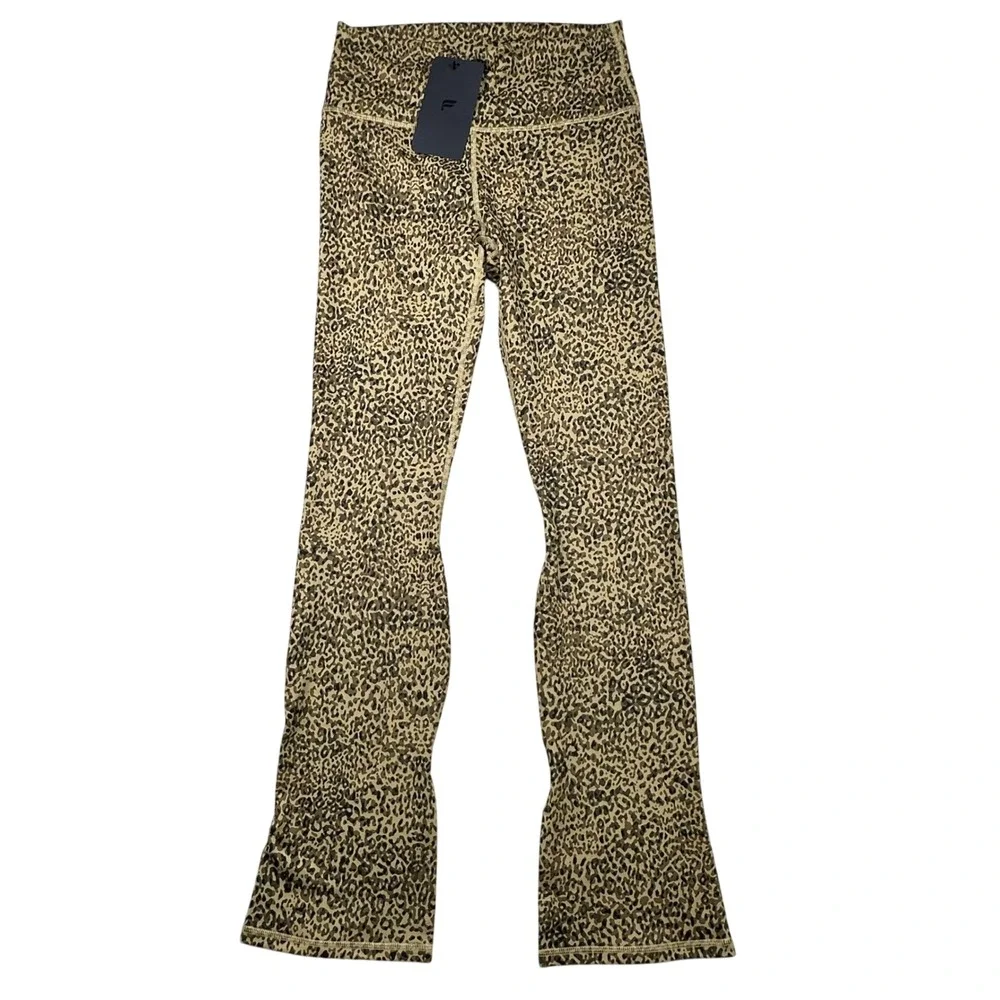 NWT Fabletics PowerHold Define Split Hem Pant Leopard Print High Waist Leggings - Picture 2 of 14